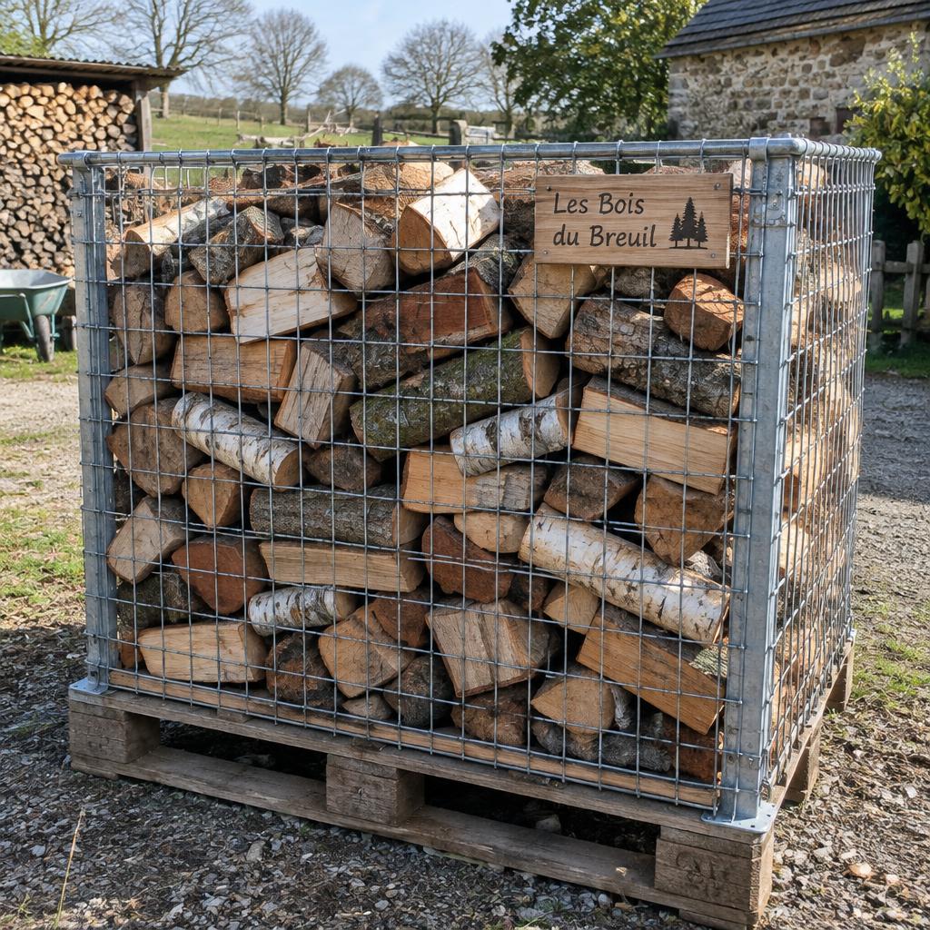 Bois de chauffage feuillus mélangé – 3 stères, bûches 30 cm – Les Bois du Breuil
