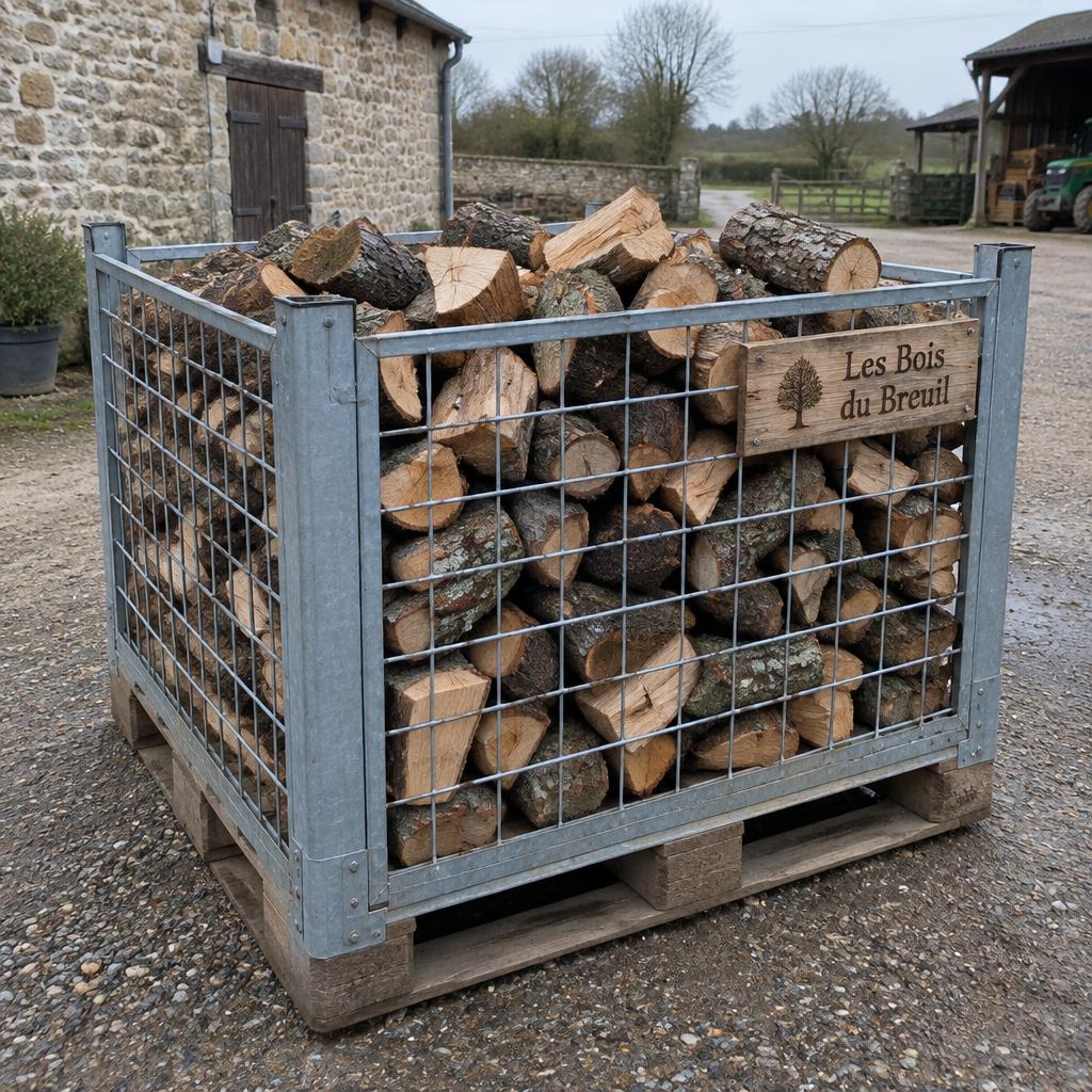 Bois de chauffage feuillus mélangés – 2,5 stères, bûches 30-33 cm – Les Bois du Breuil