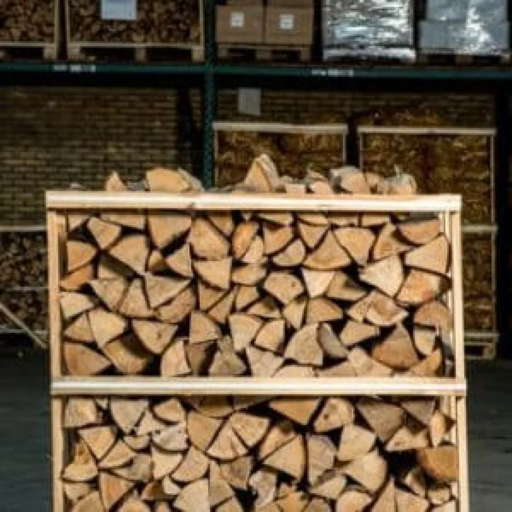 DEMI-PALETTE – 25 CM – MÉLANGE DE BOIS DURS – PALETTE 1 M3 – 1.5 STÈRES